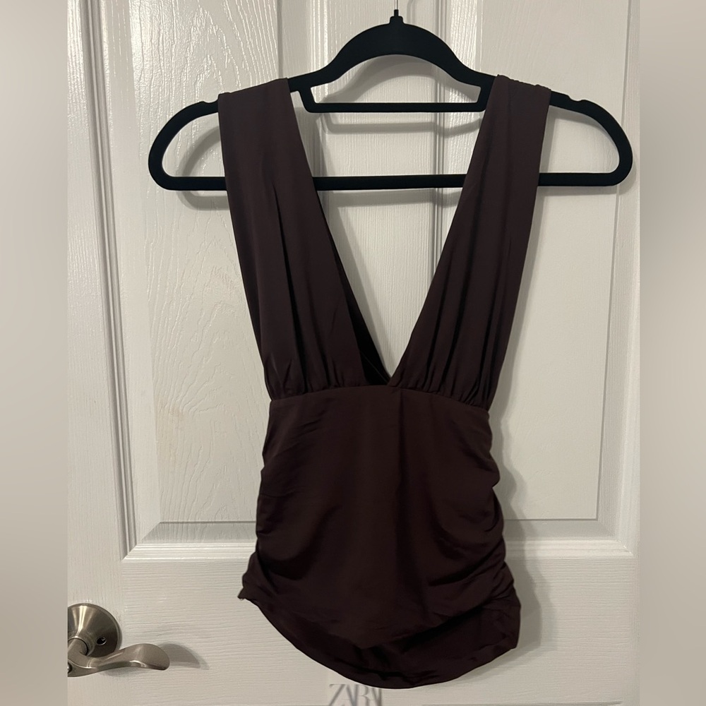 Ruched Halter Tank